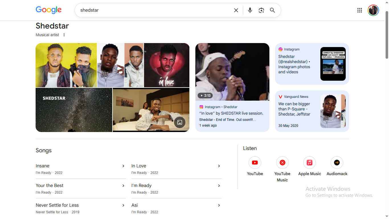 Musician Knowledge Panel